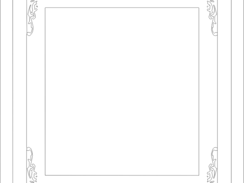 Decorative Frame DXF File