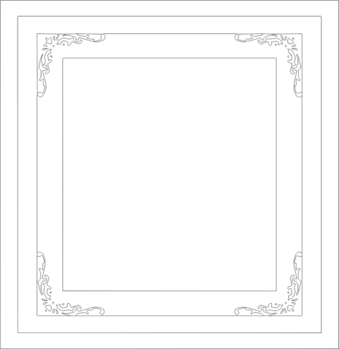 Decorative Frame DXF File
