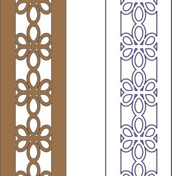 Flower decorative frame pattern dxf File