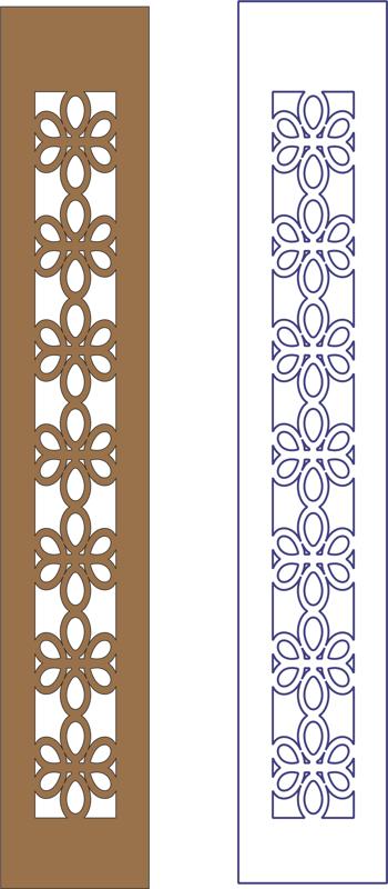 Flower decorative frame pattern dxf File