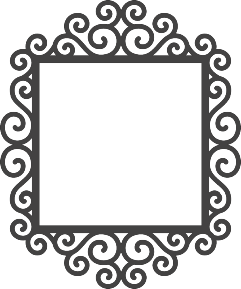 Swirly Frame DXF File