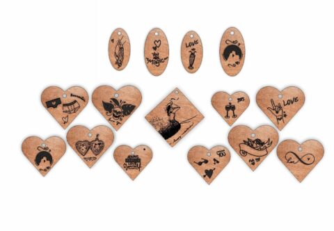 Laser Cut Engrave Wood Personalized Keychains Free Vector