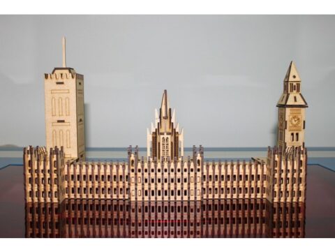 Laser Cut Big Ben Puzzle Model Flat PDF File