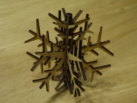 Decorative Plywood Snowflake DXF File