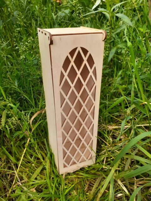 Laser Cut Wooden Wine Gift Box Free Vector