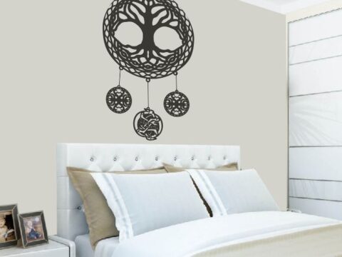 Laser Cut Celtic Tree Of Life Wall Art Room Decor Free Vector