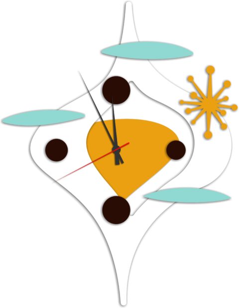 Laser Cut Modern Design Wall Clock Templates Free Vector