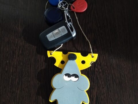 Mouse Custom Rat Keychain Gift Laser Cutting Template Free Vector