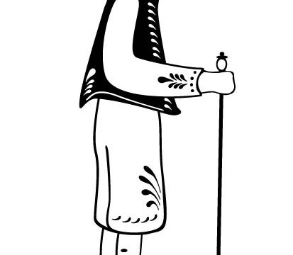 Woman with Hat Standing Free Vector