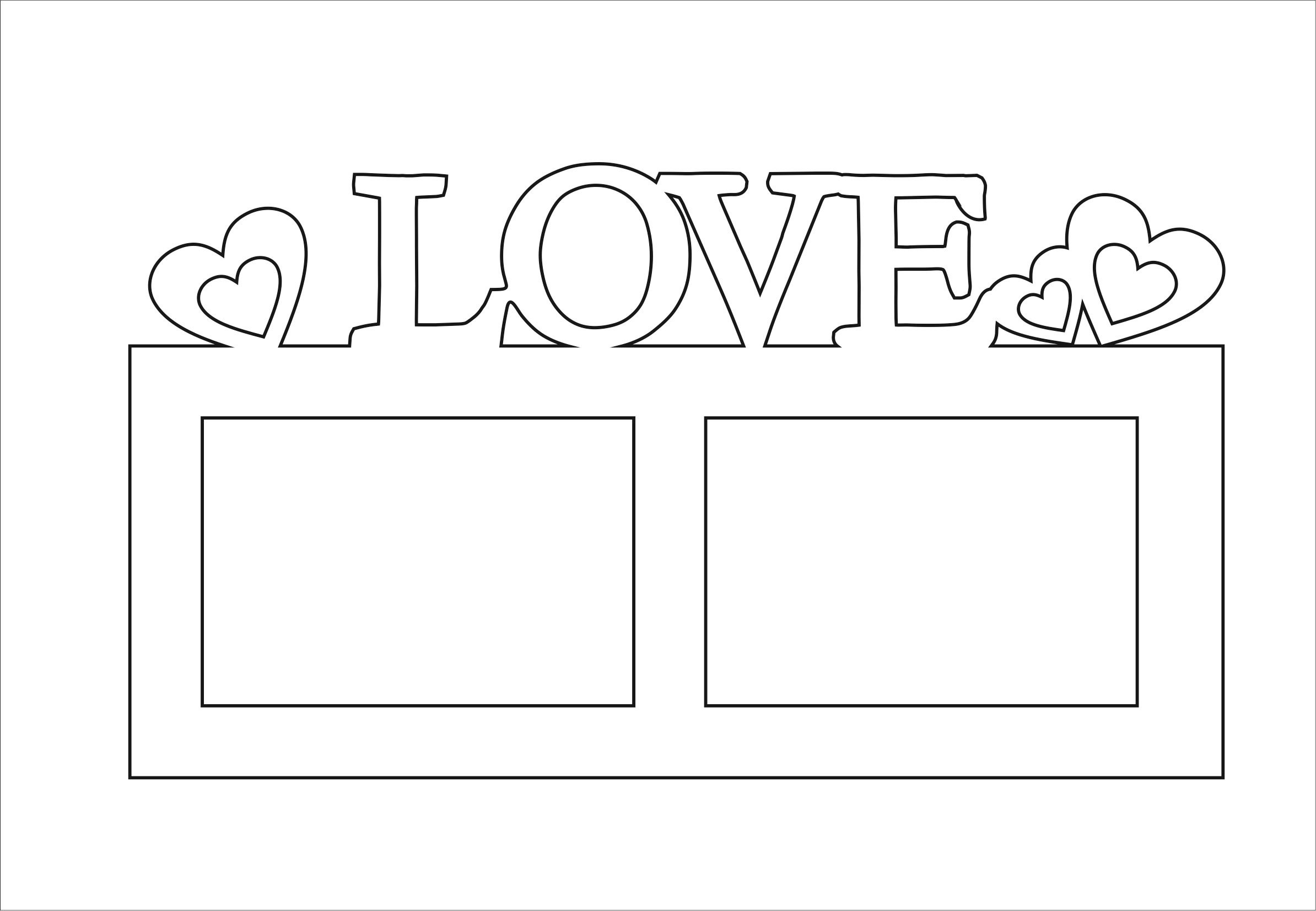 Love Ramka Na 2 Foto Free Vector