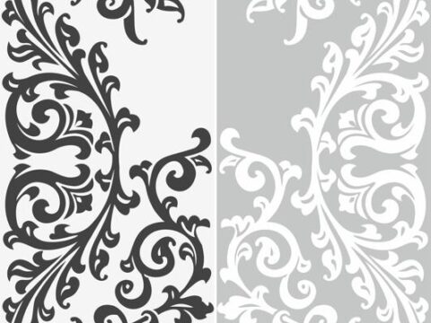 Abstract Floral Ornament Sandblast Pattern Free Vector