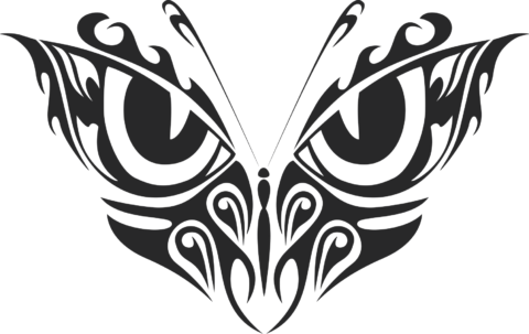 Tribal Butterfly Vector Art 33 DXF File