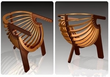 Shell Chair Laser Cut CNC Plans PDF File