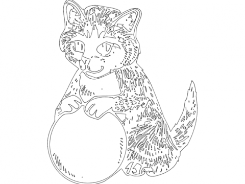 Gato 4(Cat) dxf File