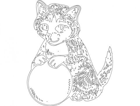 Gato 4(Cat) dxf File