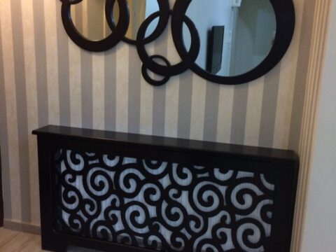 Round Wall Decor Mirror Frame DXF File