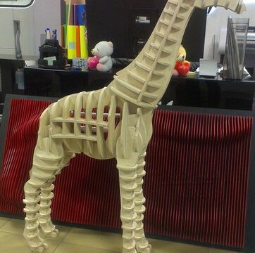 3d Puzzle Giraffe Free Vector