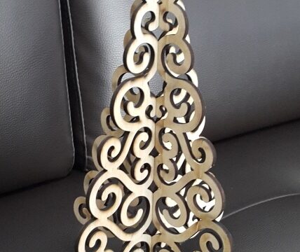 Christmas Tree Laser Cut Free Vector