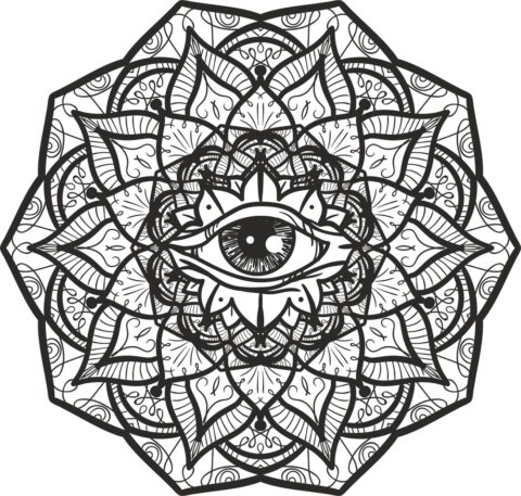 Mystical Mandala Masson Free Vector