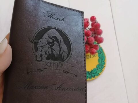 Laser Cut Bull For Engraving On Leather Wallet Free Vector