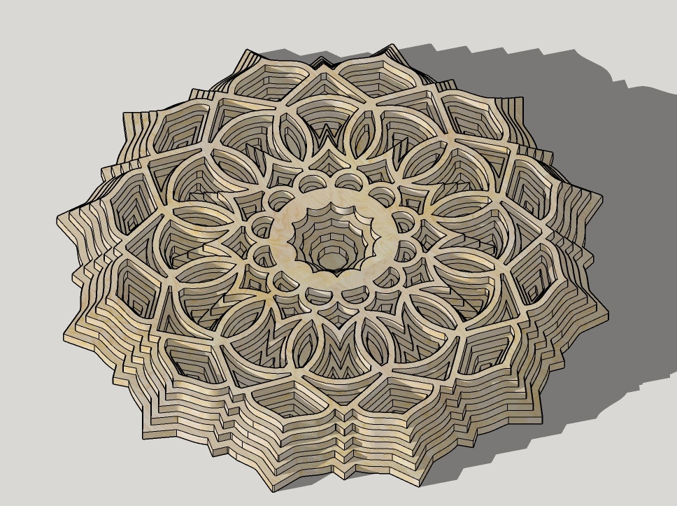 Laser Cut Multilayer Decor Template Free Vector