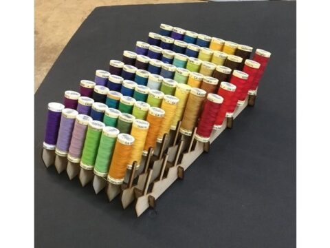 Laser Cut Bobbin Rack Sewing Thread Organizer SVG File
