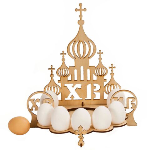 Easter Egg Stand Church Laser Cut Template Free Vector