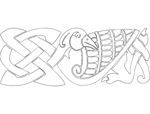 Bird design dxf File