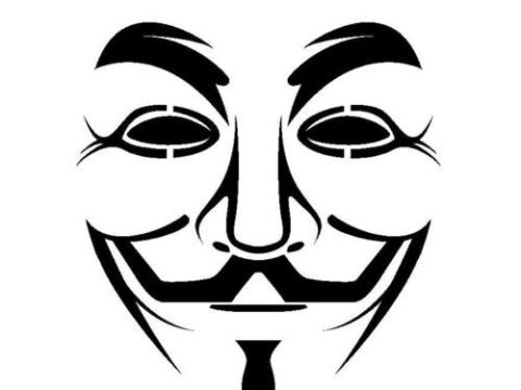 Guy Fawkes mask stencil vector dxf File