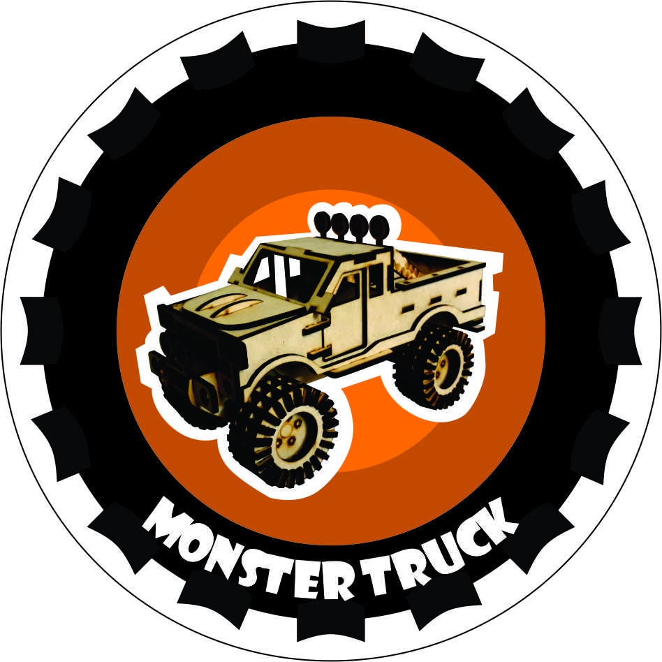 Monster Truck Laser Cut PDF File