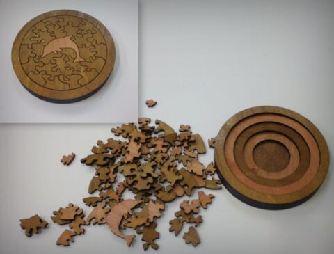 Jigsaw Puzzle Game Laser Cut Free Vector