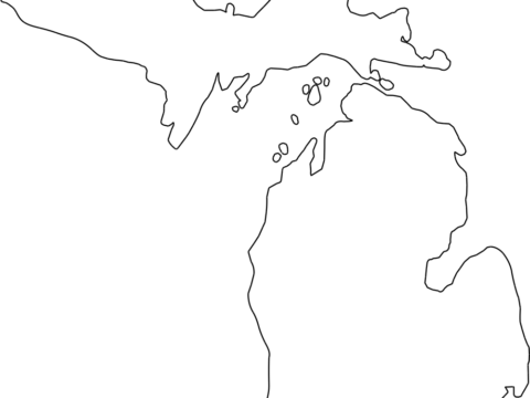 Michigan Outline DXF File