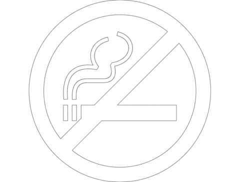Znak Kurit Zapresheno Neu dxf File