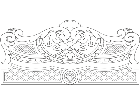 Bed Headboard Design CNC Router Free Vector