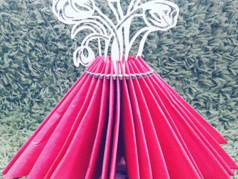 Laser Cut Flower Bouquet Napkin Holder Template Free Vector