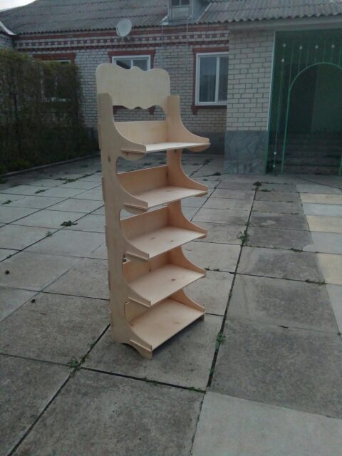 Laser Cut Display Stand Showcase Retail Shelves Free Vector