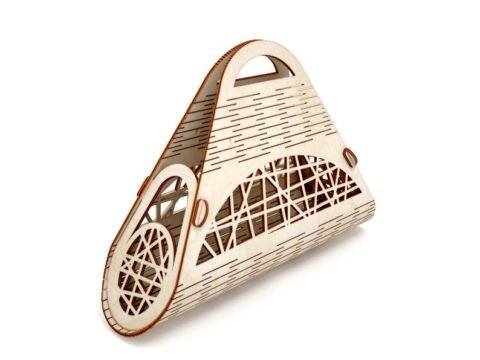 Laser Cut Handbag Purse Tote Bag Free Vector