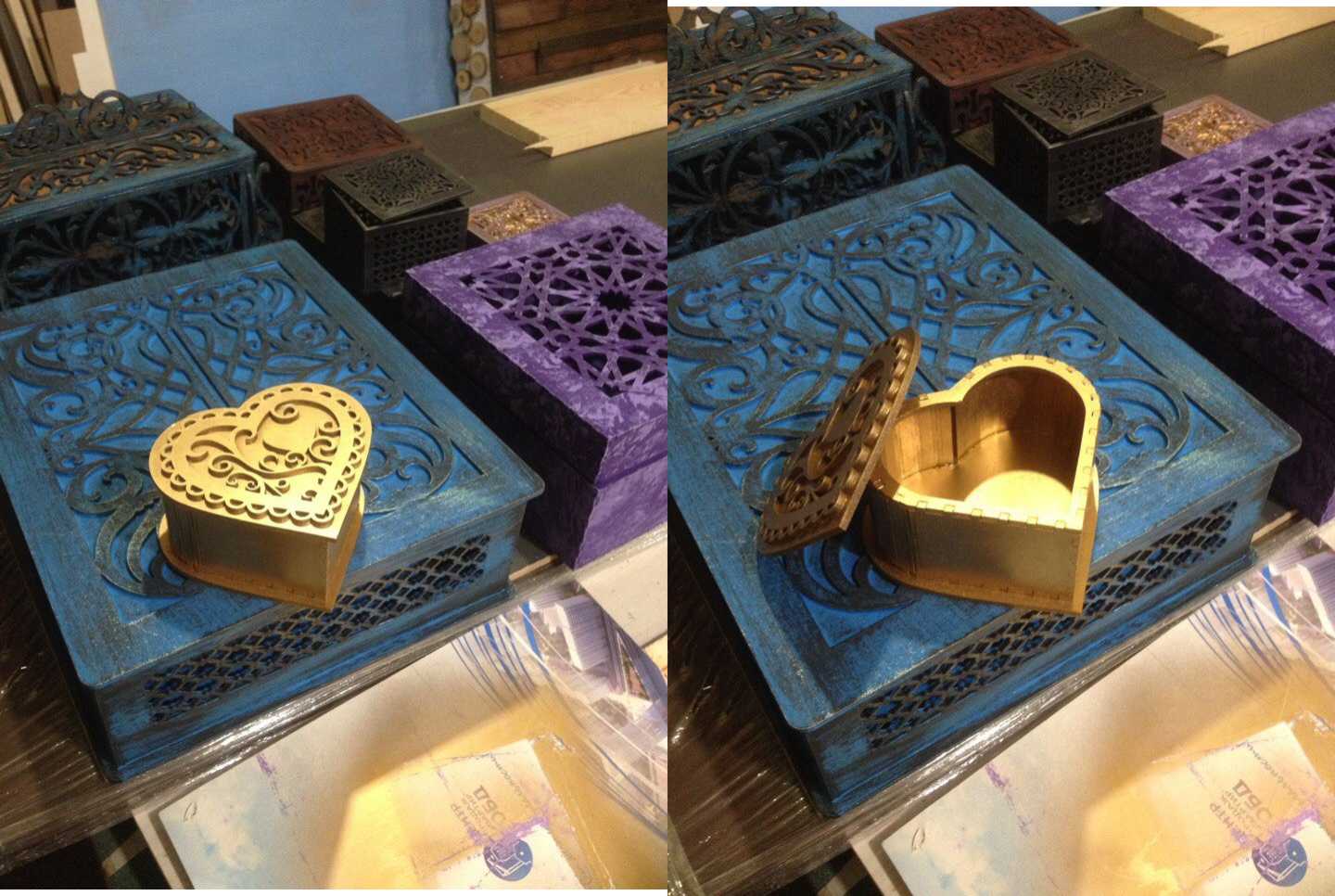 Laser Cut Heart Shaped Stash Box Free Vector