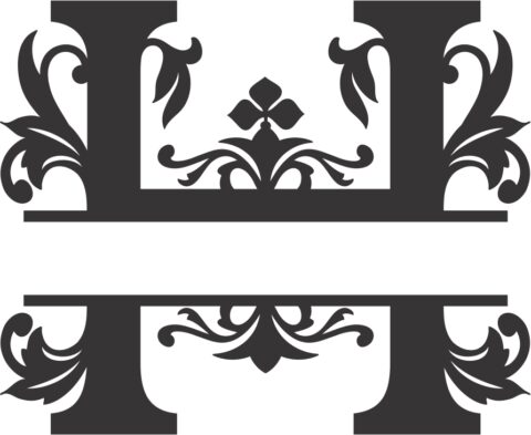 Regal Split Font H DXF File