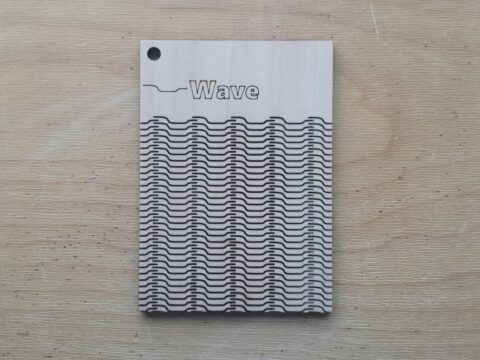 Wave Pattern Living Hinge Template for Laser Cut DXF File