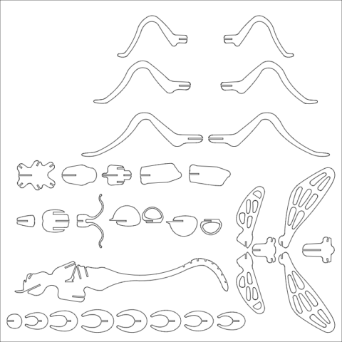 Mud Dauber Wasp r14-2 dxf File