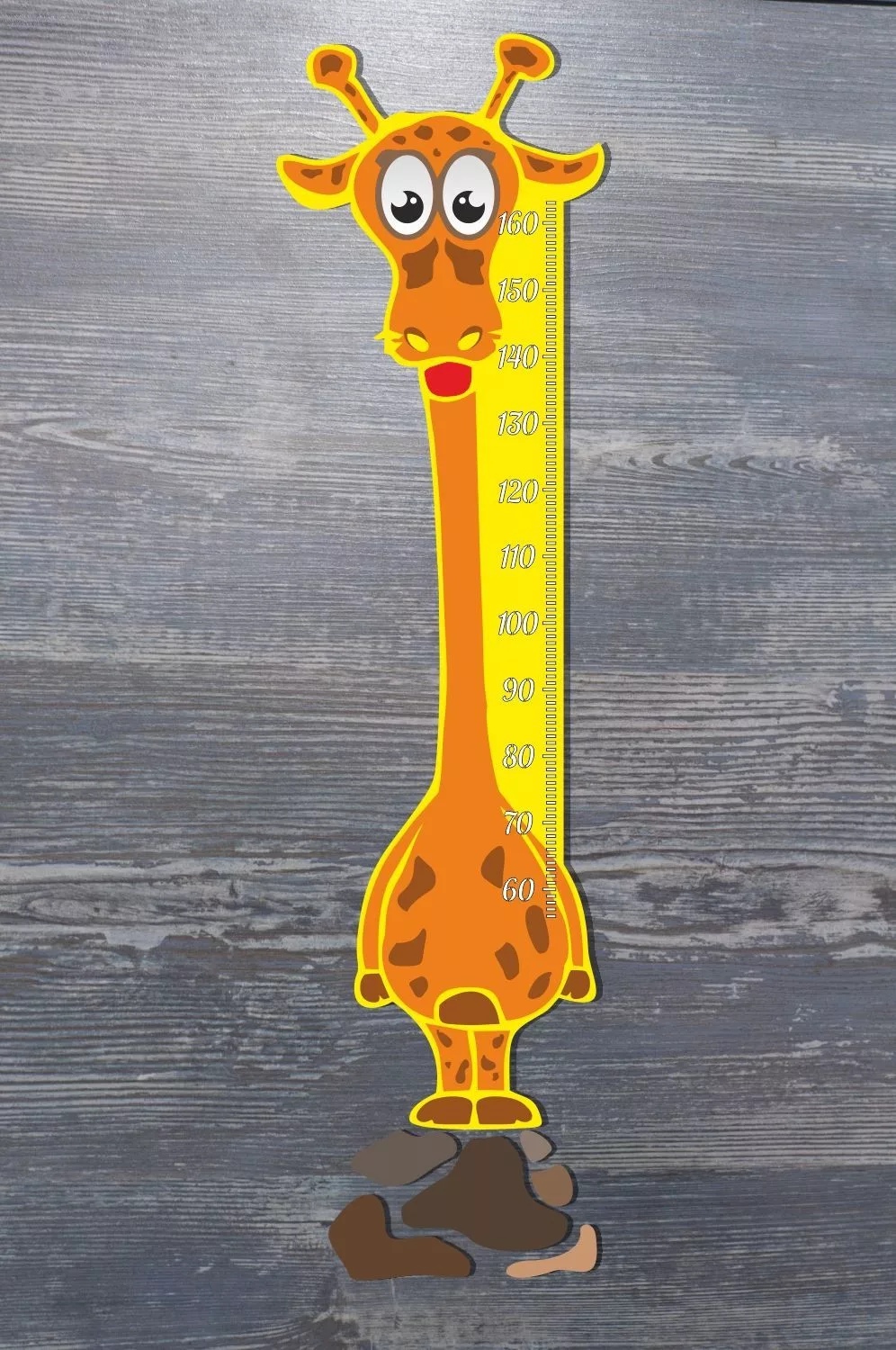 Laser Cut Child Height Meter Giraffe Template Free Vector