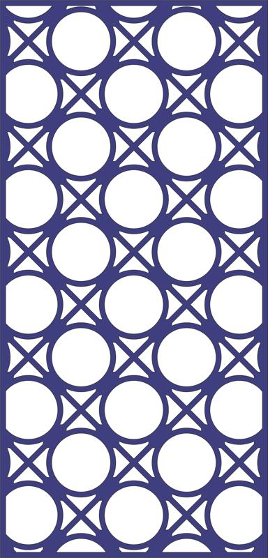 Design of Decorative Circle Pattern Panel dxf File