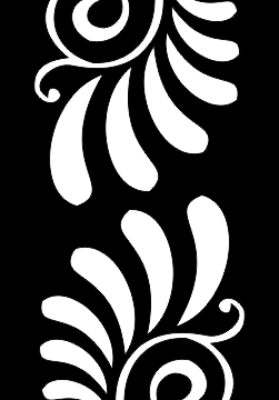 White Color Symmetrical Pattern Free Vector