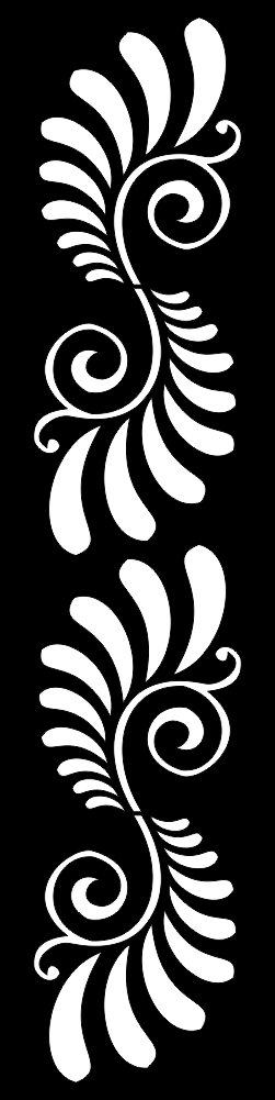 White Color Symmetrical Pattern Free Vector