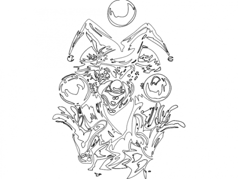 Clown 019 Mask dxf File