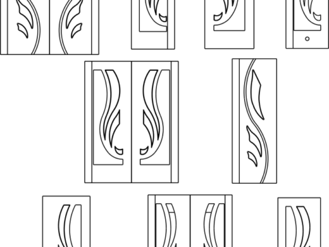 Interior Door Designs DXF File