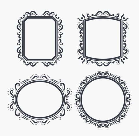 Ornate Frame Vectors DXF File