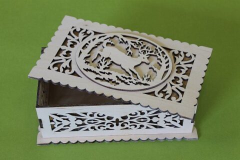 Shkatulka S Olenem – Chertezh Free Vector