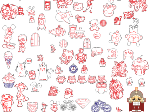 Brelki for keys (keychains) Free Vector